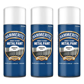 3X Hammerite Smooth White Spray Paint 400ml Spray Paint